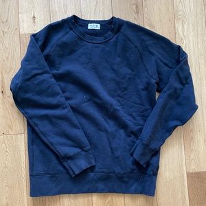 VELVA SHEEN MENS RAGLAN SWEATSHIRT NAVY SIZE L